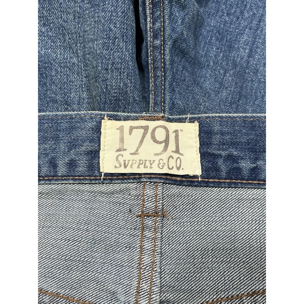 1791 Supply Co Selvedge Denim Jeans Mens 38x34 Blue Button Fly Classic Leg - Picture 5 of 9